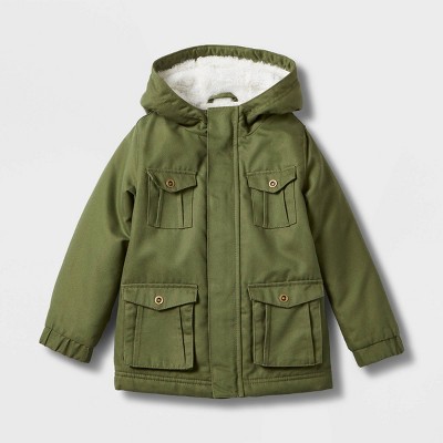 Baby Long Sleeve Jacket - Cat & Jack™ Olive Green 12M