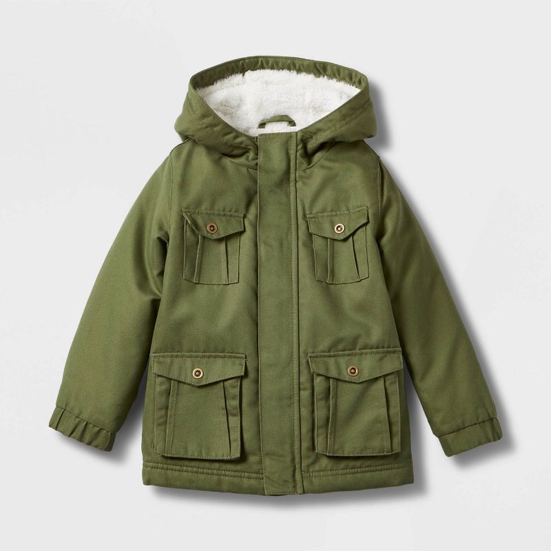 Toddler Long Sleeve Jacket - Cat & Jack™ Olive Green 3T
