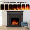 R.W.FLAME 43" Electric Fireplace Mantel, Wooden Surround Firebox, TV Stand with Freestanding Electric Fireplace, Remote Control, Adjustable LED Flame - 4 of 4