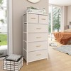 Pellebant 6-drawer Chest Vertical Dresser Storage Tower for Bedroom Steel Frame Wood Top - image 2 of 4