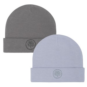 Parker Baby Co. 2 Pack Baby Beanie - Stormy/Pewter : Target