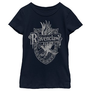 Girl's Harry Potter Ravenclaw Line Art Crest T-Shirt - 1 of 4
