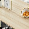 Okak 43" Modern Practical Coffee Table with Storage Open Shelves, Side Table for Living Room, Bedroom & Study, Scratch-Resistant Finish, Natural Wood - 4 of 4