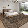 Coucheta Floral Rugs, Washable Soft Non Slip Area Rug for Living Room Bedroom, Distressed Vintage Stain Resistant Large Under Table Carpet - 3 of 4