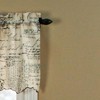 Script Classic Print Room Darkening Window Valance 48" x 15" Natural by Ellis Curtain - 3 of 4