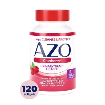 AZO Cleanse + Protect Cranberry Softgels for Urinary Tract Health - 120ct