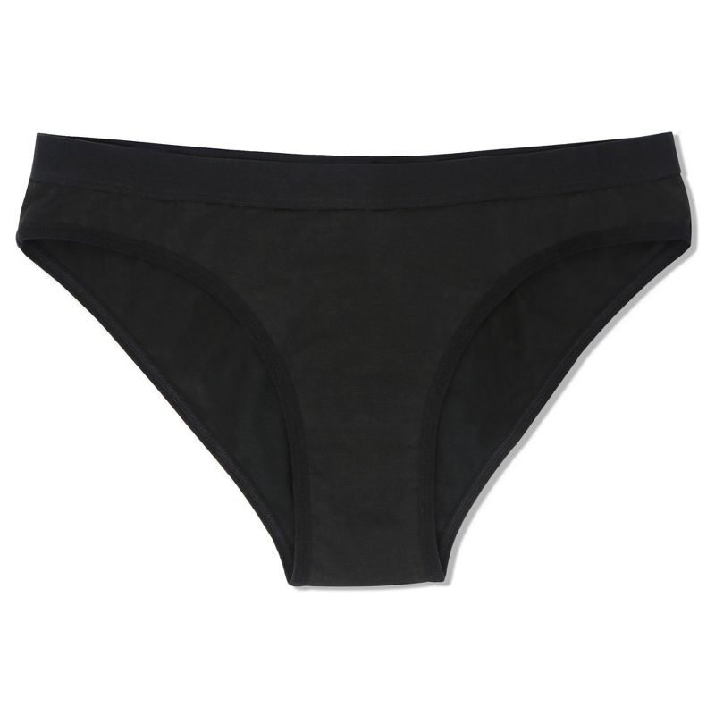 Cora Reusable Period Underwear - Bikini Style - Black, 3 of 14