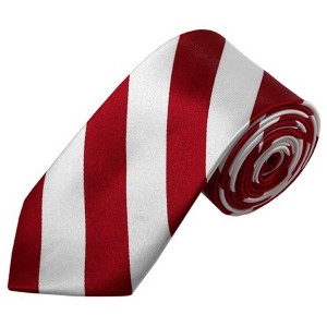 Men's 2.75 W And 58 L Inch With 0.75 Inch Stripe Width College Stripe Slim Woven Necktie - 1 of 3