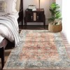 9x12 Area Rug, Washable Rug, Vintage Floral Carpet, Non Slip Kitchen Rugs, Entryway Rug, Bathroom Rugs, Thin Rugs for Bedroom, Stain Resistant Rugs - 4 of 4