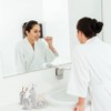 KRALIX 4pc Marble Resin marble effect Bath Accessory Set White: Includes Tumbler, Dispenser, Dish, Holder - 3 of 4