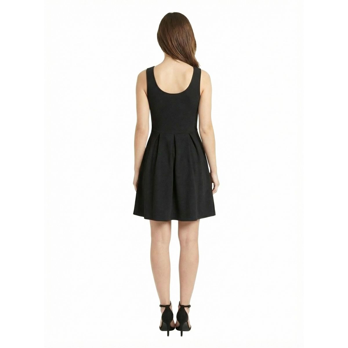 24seven Essential Petite Scoop Neck Sleeveless Pleated Knee Length Pocket Fit N Flare Dress - thumbnail 3