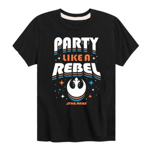 Boys' - Star Wars - Party Like A Rebel Short Sleeve Graphic T-Shirt - 1 of 4