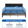 Lusimo King Metal Platform Bed Frame with Fabric Upholstered Headboard Easy Assembly - 4 of 4