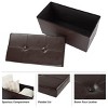 Hasting Home 30-Inch Faux Leather Folding Storage Ottoman - 3 of 4