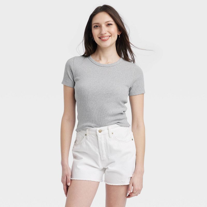 Women's Shrunken Short Sleeve T-Shirt - Universal Thread™ , 1 of 5
