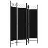 vidaXL 4-Panel Room Divider Black 63"x70.9" - 3 of 4