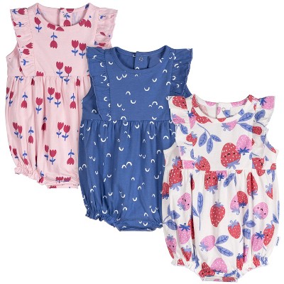 Onesies Brand Baby Girls' 3-Pack Rompers
