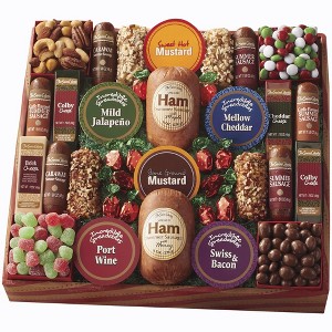 The Swiss Colony 26 Surefire Pleasers Ham Summer Sausages, Chocolates, Cheese Bars and Logs, and Candy - 1 of 4