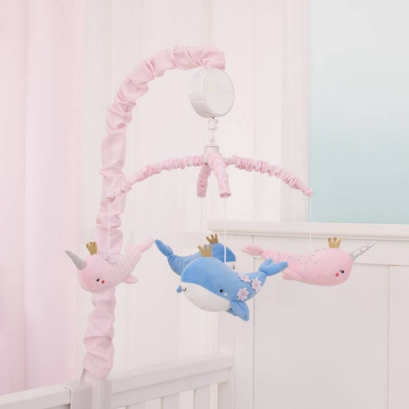 NoJo Under The Sea Whimsy Whales and Narwhals Musical Mobile - Pink and Blue, 3 of 4