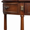 Bella Depot Curved 52" Half Moon Sofa Console Table with 2 Drawers and Open Shelf - 3 of 4