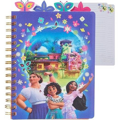 Disney Encanto Tab Journal Notebook, Spiral Bound, 96 Lined Pages, 7 x 8 inches, Purple