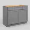 LOVMOR 21-in. D x 34.5-in. H in Plywood Vanity Sink Base Kitchen Cabinet with Drawers without Top for Kitchen, Bathroom, Living Room - 2 of 4