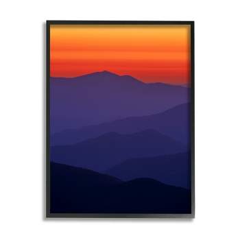 Stupell Industries Bold Mountain Sunrise Sky Framed Giclee Art