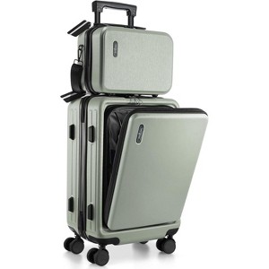 Airline Approved 22 Inch Carry On, Hard-shell Rolling Luggage with Durable Build, Includes Cosmetic Case - 1 of 4