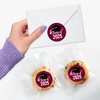 Big Dot of Happiness Class of 2025 Maroon Grad Party Envelope Seal Stickers, Round Circle Stickers to SealCards, Graduation Envelope Seals - 120 Count - 4 of 4