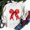 Simply Sage Market Women's Graphic Sweatshirt Coquette Christmas Snowflake Bow - 3 of 4