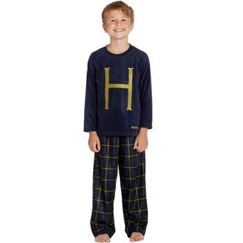 HARRY POTTER Mrs. Weasley H Holiday Christmas Sweater Fleece Flannel Pant Pajama 2pc Gift Set Navy