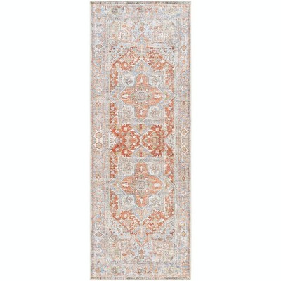 Mark & Day Oak Forest Washable Woven Indoor Area Rugs Burnt Orange