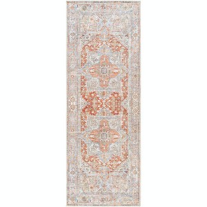 Mark & Day Oak Forest Washable Woven Indoor Area Rugs Burnt Orange - 1 of 4