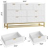 Nasitip 7 Drawer Dresser for Bedroom, Modern Wide Chest with Gold Handles & Legs, Storage Cabinet for Living Room - 2 of 4