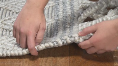 Handmade Gray Elegance 9' x 12' Wool-Viscose Blend Area Rug