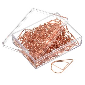 Unique Bargains Drop-Shaped Decorative Bookmark Metal Small Size Paper Clip 100 Pcs - 1 of 4