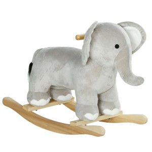 SEVOBAL Toy Vehicles Plush Elephant Rocking Animal with Realistic Sounds for Kids Balance and Fun, Gray, 25.4"*12.2"*20.5" - 1 of 4