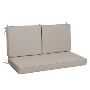 PAGED Outdoor Loveseat Cushion Set,48x24x4.5 inch,Waterproof Deep Seat Cushions for Patio Furniture,Double Seat (1 seat+2 back cushions) - 1 of 4