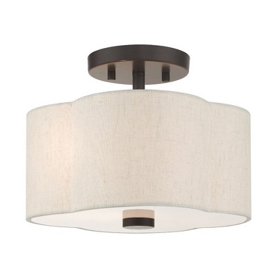 Livex Lighting Solstice 2 - Light Semi-Flush Mount in  English Bronze