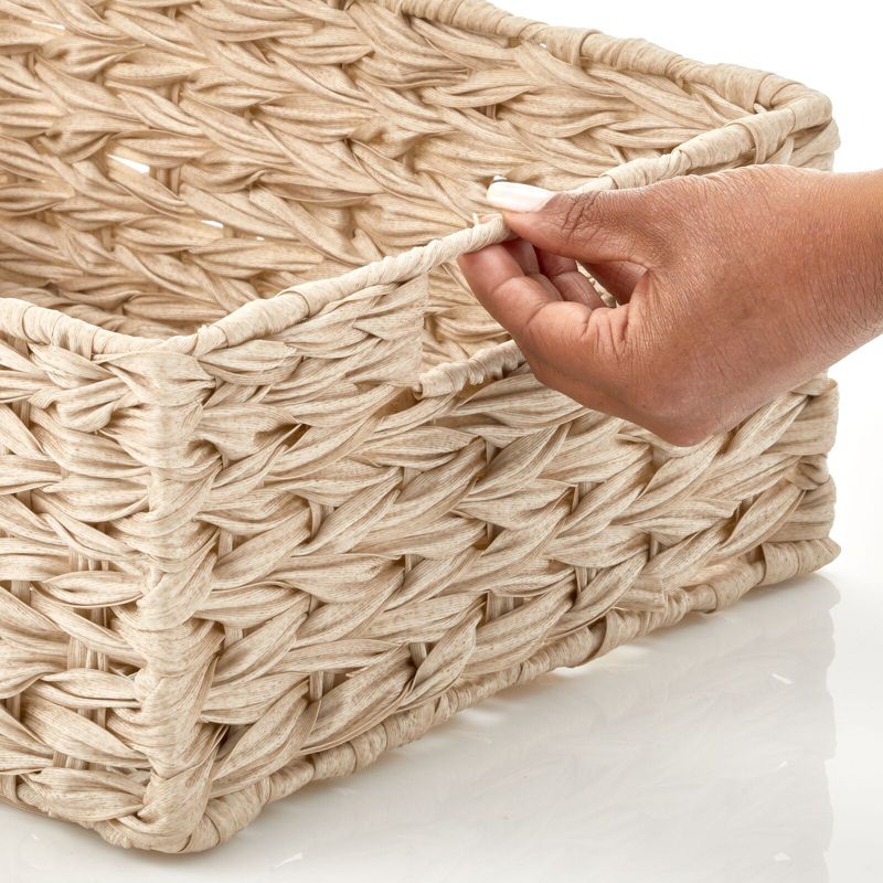 mDesign Woven Ombre Pantry Bin Basket, 6 Pack, 5 of 9