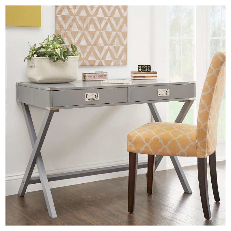 Kenton Wood Writing Desk with Drawers - Inspire Q, 3 of 10