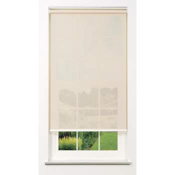 Linen Avenue Cordless 1% Solar Screen Standard Roller Shade, White, Fawn, and Sand (Arrives 1/4" Narrower)