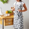 Design Imports Gray Cat Print Chef Apron - 4 of 4