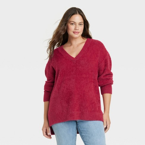 Fuzzy discount pullover women's