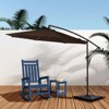HYLEORY Beeram 120" Round Cantilever Umbrella with Counterweight - 3 of 4