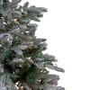 Northlight Real Touch™️ Pre-Lit Flocked Whistler Noble Fir Artificial Christmas Tree - 4.5' - Clear Lights - 4 of 4
