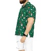 LA LEELA Men's Beach Short Sleeve Funky Santa Claus Party Dress Shirt Holiday Hawaiian Ugly Christmas Tree Gifts shirts for Men - 4 of 4