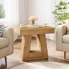Tribesigns 24" Wooden Side Table for Living Room, 2-Tier End Table with Trapezoid Base, Small Farmhouse Nightstand for Bedroom - 2 of 4