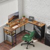 GALAXHERO 55-Inch L-Shaped Gaming Desk, Corner Computer Desk with Storage, Power Outlets & LED Lights, Office/Gaming Desk for Bedroom - 2 of 4