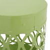 CAVINAS Modern Set of 2 Outdoor Side Table ,Powder Coated Metal Patio End Tables with Iron Cut Design,Small Outdoor Table for Garden,Patio - 3 of 4